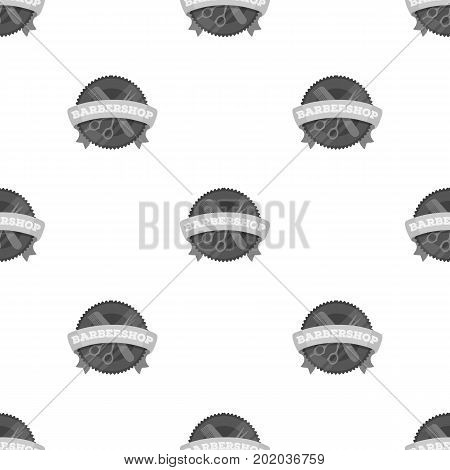 Barber's sign.Barbershop single icon in monochrome style vector symbol stock illustration .