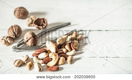 Different Nuts Close Up