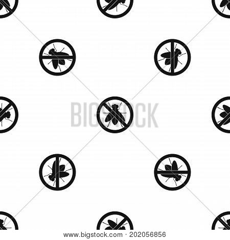 No fly sign pattern repeat seamless in black color for any design. Vector geometric illustration