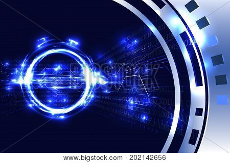 Digital technology background, futuristic technology background. Illustration vector
