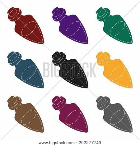 Vessel with olive oil.Olives single icon in black style vector symbol stock illustration .
