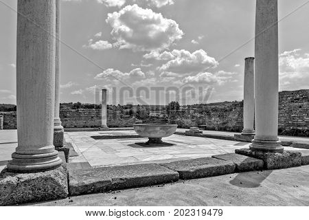 Zajecar Serbia - July 09 2017: The historical archaeological site of Felix Romuliana from the Roman Empire
