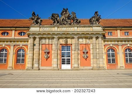 POTSDAM GERMANY - AUGUST 29 2017: View on the Filmmuseum Potsdam.
