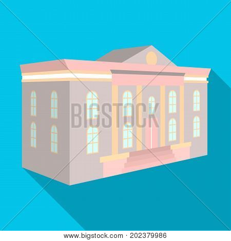 The architectural building of the museum. The Museum single icon in flat style vector symbol stock illustration .