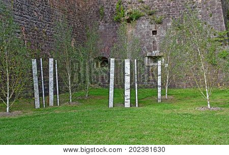 Neuf Brisach France - July 23 2016 : Exhibition In The Fortification In Summer