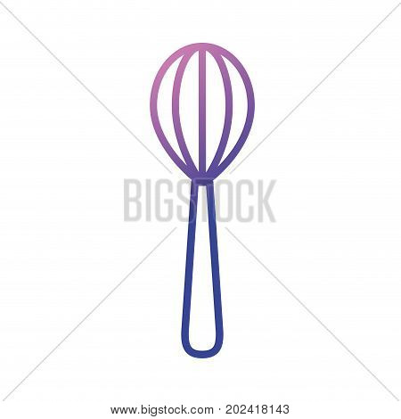line whisk kitchen utensil object to cuisine vector illustration