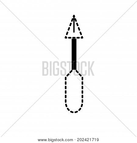 dottted shape graphic arrow element with pointer style vector illustration