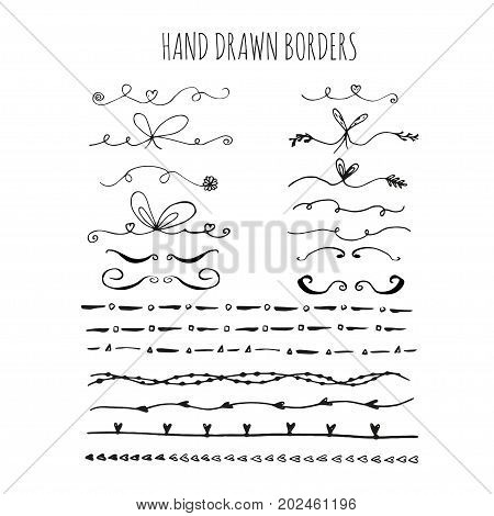 Collection Of Handdrawn Borders