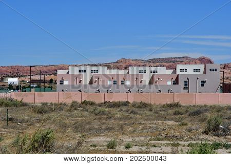 Arizona Usa - July 8 2016 : The Village Of Kayenta Near Monument Valley