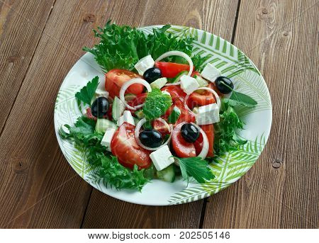 Akdeniz salatası - Mediterranean salad. , close up meal