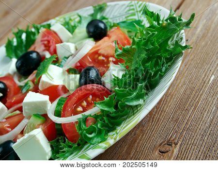 Akdeniz salatası - Mediterranean salad. , close up meal
