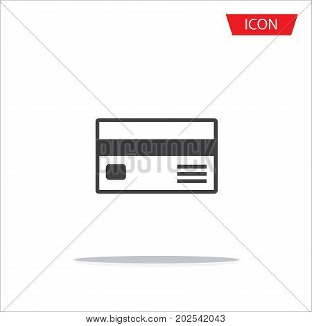 Credit Card Icon Vector on white background