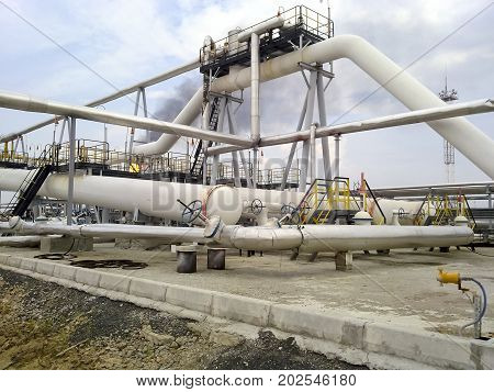 The End Phase Divider Is Tubular. Equipment For Separating Water From Oil. Equipment Oil Fields Of W