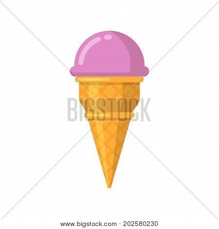 Bright ink ice cream flat isolated vector icon