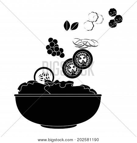 salad bowl gourmet icon vector illustratrion graphic design