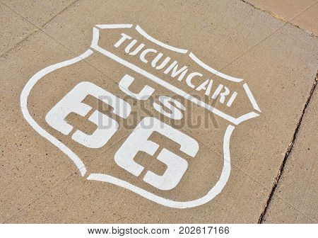 Route 66 Sign In Tucumcari, New Mexico.