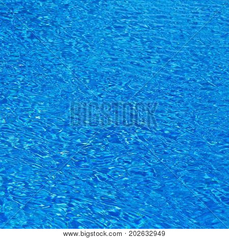 wave sea Blue water background in swimming pool
