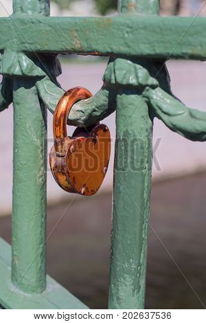 Love Lock That Has Been There For A Long Time.