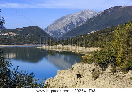 Lake Barrea in the National Park of Abruzzo in Italy