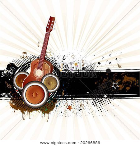 tinta de grunge, Guitarra, música