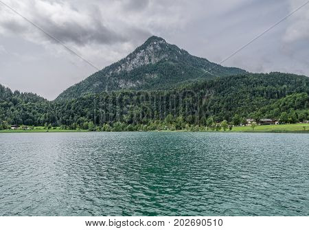 The Mountain Lake Thiersee In Tyrol, Austria