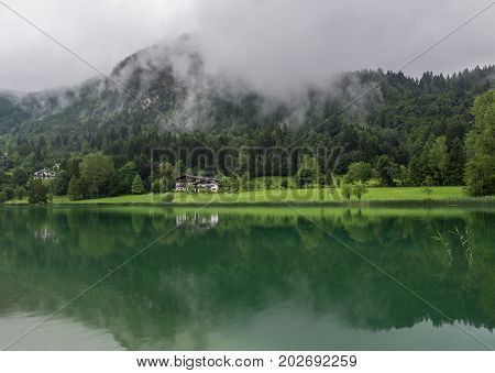 The Mountain Lake Thiersee In Tyrol, Austria