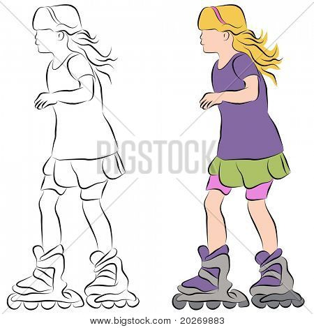 Image Rollerblading Vector Photo (Free Trial) Bigstock