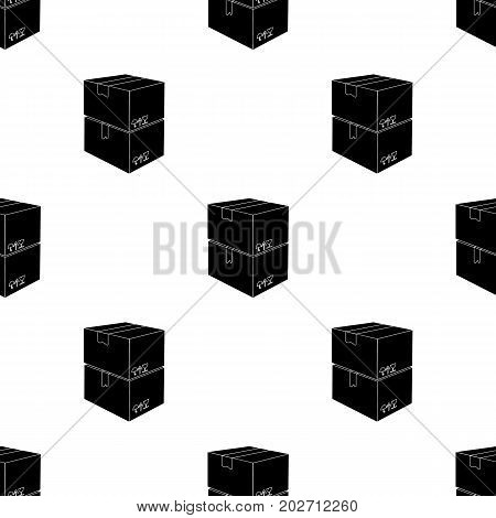 Packaged boxes with goods. Logistics delivery single icon in black style isometric vector symbol stock illustration .