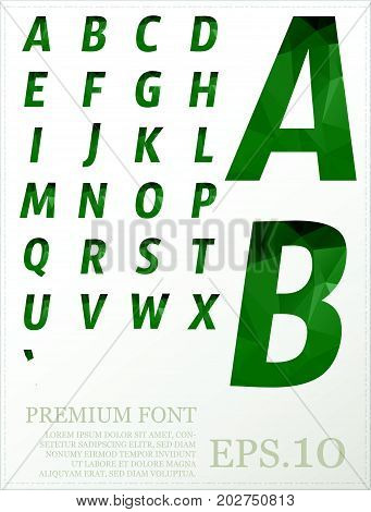 Multicolor Font Lowpoly Style Design Alphabat Polygonal