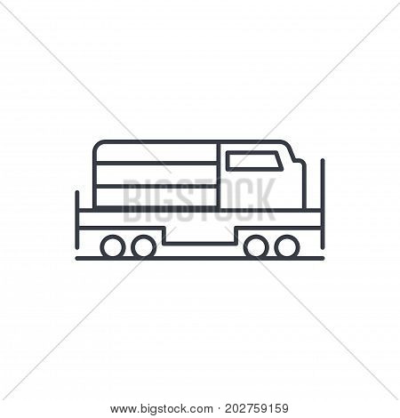train head, railway thin line icon. Linear vector illustration. Pictogram isolated on white background