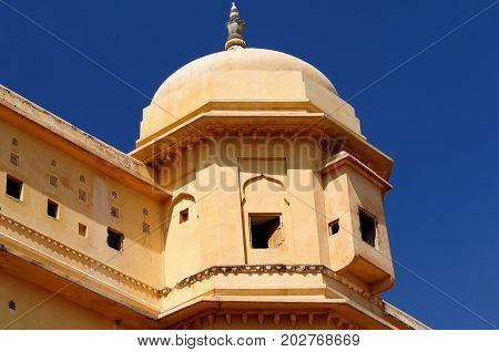Beautifoul Amber Fort near Jaipur city in India. Rajasthan