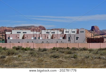Arizona USA - july 8 2016 : the village of Kayenta near Monument Valley