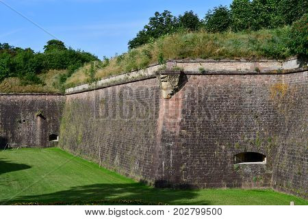 Neuf Brisach France - july 23 2016 : the fortification in summer