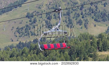 Ski Lift Chair In The Alps
