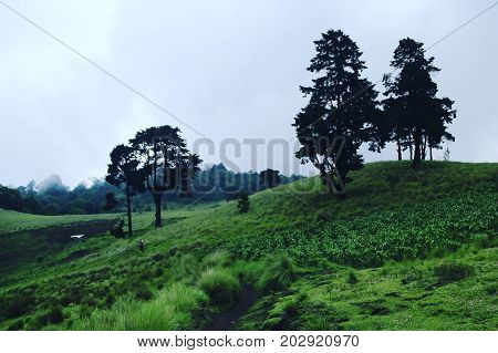 Hiking in the mountains of Quetzaltenango region, Guatemala
