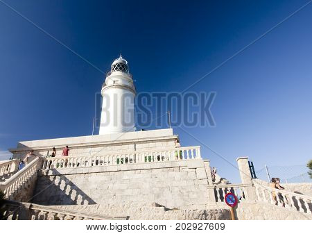 Lighthouse On Cap De Formentor On Island Majorca, Balaeric Islands, Spain. 29.06.2017