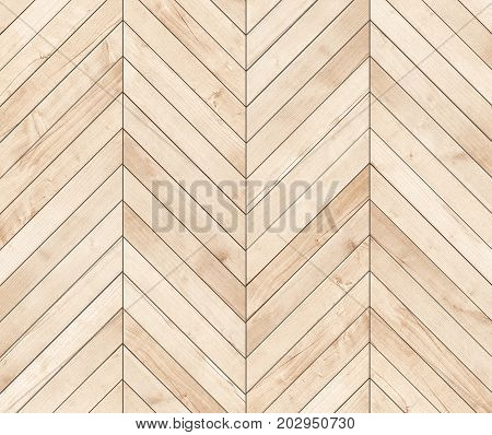 Natural brown wooden parquet herringbone. Wood texture