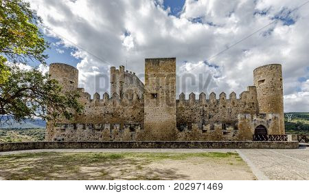 Castle of the city of Frias Burgos Spain in Europe