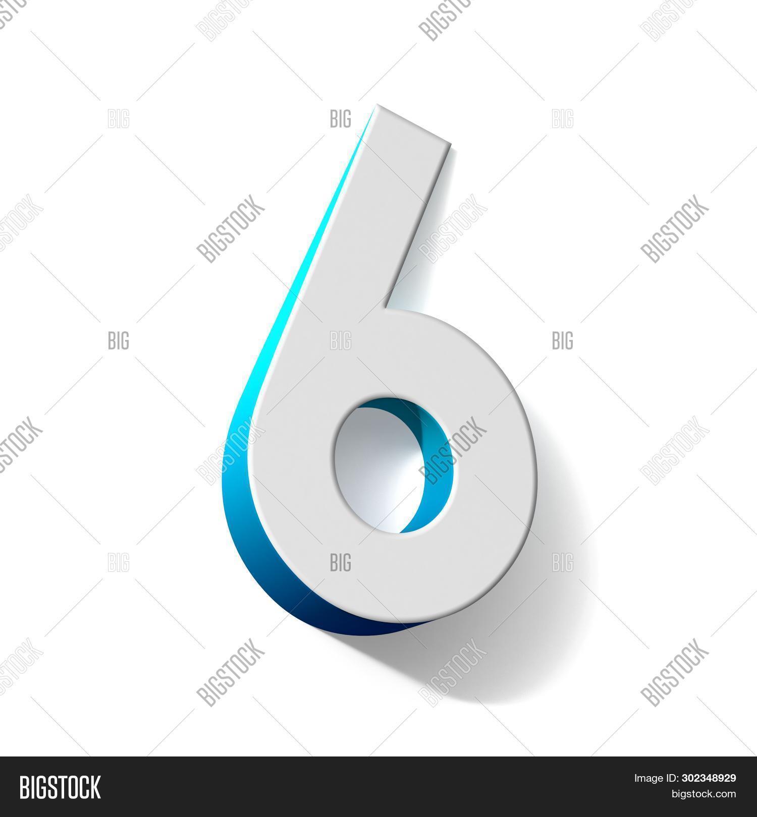 Number 6 Gradient Blue Gradient Number 6 Image & Photo (Free Trial) | Bigstock