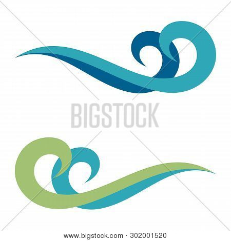 Water Wave Swirl Logo Template Vector Design