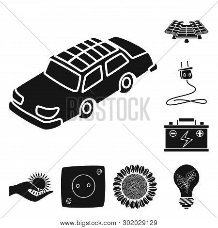 Isolated Object Of Innovation And Technology Logo. Set Of Innovation And Nature  Vector Icon For Sto