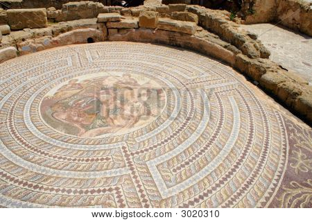 Mozaika v Theseus House - Paphos, Kypr