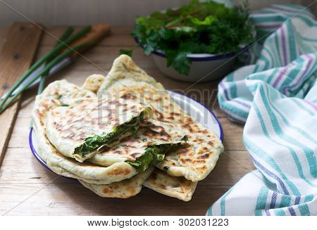 Baker Making Traditional Dish Of Armenians From Artsakh Zhingyalov Hats Is A Type Of Flatbread Stuff