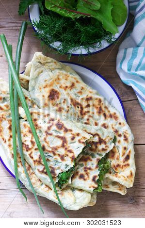 Baker Making Traditional Dish Of Armenians From Artsakh Zhingyalov Hats Is A Type Of Flatbread Stuff