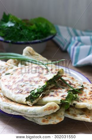 Baker Making Traditional Dish Of Armenians From Artsakh Zhingyalov Hats Is A Type Of Flatbread Stuff