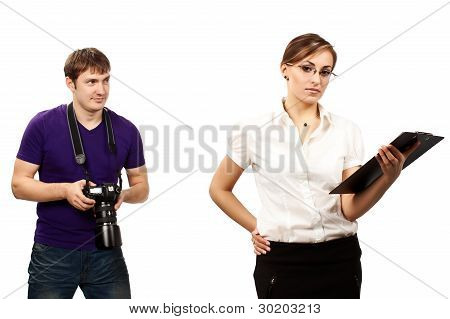 ช่างภาพและ Businesswoman