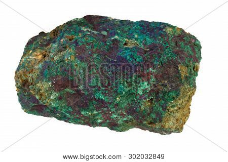 Cuprite Copper Ore Piece Isolated On White Background