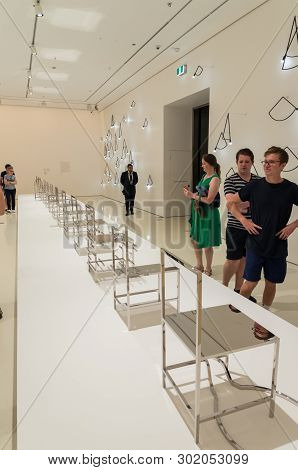 Melbourne, Australia - March 17, 2018: Manga Chairs Art Installation By Japanese Designer Oki Sato, 