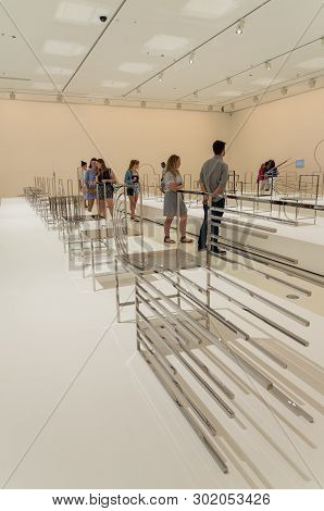 Melbourne, Australia - March 17, 2018: Manga Chairs Art Installation By Japanese Designer Oki Sato, 