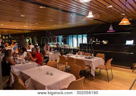 Melbourne, Australia - March 17, 2018: The Tea Room At The National Gallery Of Victoria Internationa